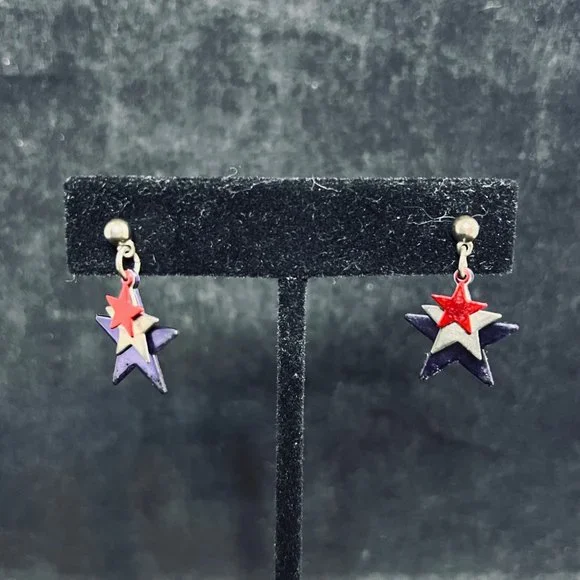 Lot of 6 Silver Tone Pierced Earrings (4830) - Picture 9 of 9